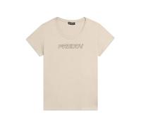 FREDDY - T-Shirt Manica Corta con Logo Outline Glitter, 100% Cotone