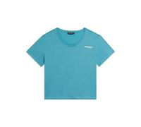 FREDDY - T-Shirt Manica Corta Cropped con Piccolo Logo, 100% Cotone