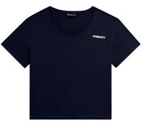 Freddy T-shirt Manica Corta Cropped con piccolo Logo Dark Sapphire Donna Large
