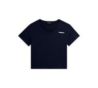 FREDDY - T-Shirt Manica Corta Cropped con Piccolo Logo, Donna, Blu, Medium