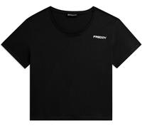 Freddy T-shirt Manica Corta Cropped con piccolo Logo Nero Donna Medium