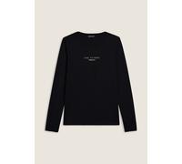 Freddy T-Shirt manica lunga con banda logata sulle spalle Nera da Donna S Nero