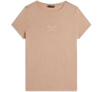 FREDDY T-Shirt Donna Regular Fit Grafica Oro Chiaro sul Fronte e Maniche Corte Classiche
