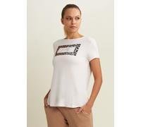 Freddy T-Shirt stampa animalier e strass Bianca da Donna XL Bianco