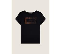 Freddy T-Shirt stampa animalier e strass Nera da Donna XL Nero