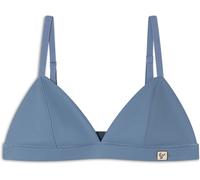 Freddy Top a triangolo in similpelle laminata Faded Denim Donna Medium