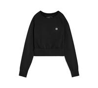 FREDDY - Top Corto A Manica Lunga in Tessuto Seamless, Donna, Nero, Exsmall/Small