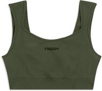 Freddy Top sportivo seamless con scollo a cuore e supporto leggero Agave Green Donna Unica