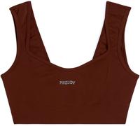 Freddy Top sportivo seamless con scollo a cuore e supporto leggero Brandy Brown Donna Exsmall/Small