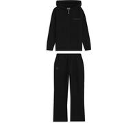 Freddy Tuta bambina con bande laterali, cappuccio e zip Nero Junior 10 Anni