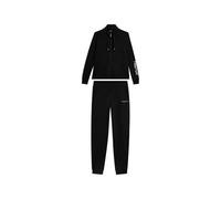 FREDDY - Tuta Donna in Cotone Interlock con Felpa Full Zip e Collo Alto - Logo Glitter Olografico e Perline Rosa - Tute Sportive