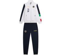 Freddy Tuta Donna Italia FGI Full Zip e Collo Alto in French Terry White-Dark Sapphire Donna Medium