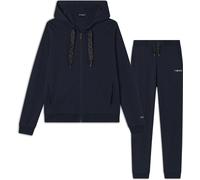 FREDDY - Tuta Interlock Zip E Cappuccio Con Maxi Coulisse Logata, Donna, Blu, Small