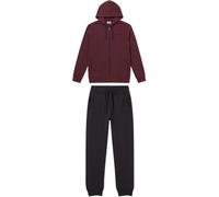 Freddy Tuta Sportiva da Uomo in Felpa Garzata con Zip e Cappuccio Decadent Chocolate -Black Uomo Medium