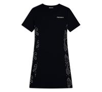 FREDDY Vestito Donna in Jersey con Maniche Corte Stampa Floreale Laterale e Logo sul Cuore