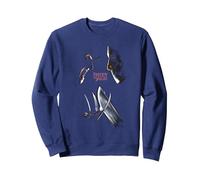 Freddy vs Jason Face off Felpa, Unisex per Adulti, Navy, S