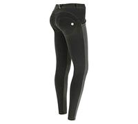 FREDDY - Pantalone WR.up® Skinny Vita E Lunghezza Regular in Denim Strappato, Nero, Extra Small