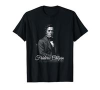 Frédéric Chopin Classical Piano Compositore Ritratto Maglietta con Stampa Grafica Economica