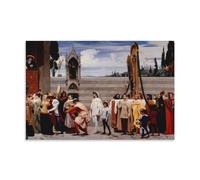 Frederic Leighton Cimabue Celebrated Madonna Is Carried in Procession Through The Streets of Florence Poster Stampa fotografica artistica su tela decorativa per la casa camera da letto arredamento