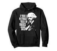 Frederick Douglas citazione di progresso e lotta Felpa con Cappuccio