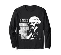 Frederick Douglas citazione di progresso e lotta Maglia a Manica