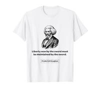 Frederick Douglass Liberty Won by The Sword Uomo Donna Regalo Maglietta