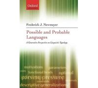 Frederick J. Newmeyer Possible and Probable Languages (Tascabile)