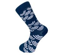 Frederick Thomas Blu Navy Calzini da Uomo con Bianco Arcobaleno