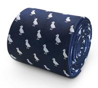 Frederick Thomas Blu Navy Men-S Cravatta Con Dodo Uccello Design Classico