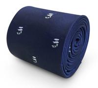 Frederick Thomas Blu Navy Men-S Cravatta Con Sirena Silhouette Design Favola