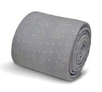 Frederick Thomas Cotone Firmato Cravatta da Uomo - Azzurro - Floreale Fiore a