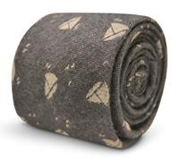 Frederick Thomas Cotone Firmato Uomo Cravatta - Grigio & Beige Tan Nautico