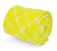 Frederick Thomas Cotone Firmato Uomo Cravatta - Luminoso Giallo Limone -