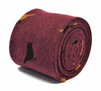 Frederick Thomas Cotone Firmato Uomo Cravatta - Rosa Scuro - Ricamato con