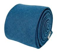 Frederick Thomas Designer Benzina Blu Medio a Spina di Pesce Cotone Uomo Vincolo