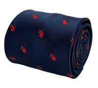 Frederick Thomas Designer Blu Navy Cravatta Con Scozzese Zampogna Tradizionale