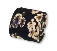 Frederick Thomas Designer Blu Scuro Navy Uomo Cotone Cravatta & Blush Fiore Rosa