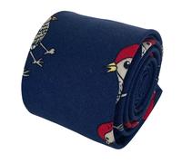 Frederick Thomas Cotone Firmato Uomo Cravatta Bianco e Nero Check-Ered 1960s Mod