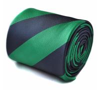 Frederick Thomas Designer Uomo Cravatta - Scuro Blu Navy & Verde - Repp Club