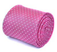 Frederick Thomas Designer Cravatta da Uomo - Rosa - a Pois Matrimonio Cravatta