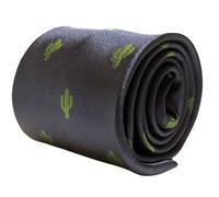 Frederick Thomas Designer Cravatta da Uomo - Scuro Blu Navy - Verde Cactus
