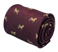 Frederick Thomas Designer Granata Pesce Uomo Cravatta Purosangue Cavallo Epsom