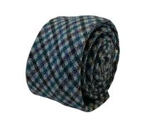 Frederick Thomas Designer Grigio,Blu,Verde & Marrone Check Tweed Stile Lana Tie