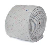 Frederick Thomas Designer Lana Lino Funky Cravatta per Uomo - Bianco - Skinny