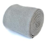 Frederick Thomas Designer Lana Tweed Cravatta da Uomo - Bianco - Tinta