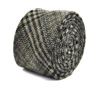 Frederick Thomas Designer Lana Tweed Cravatta da Uomo - Grigio Nero Blu Navy -