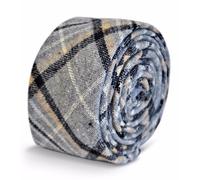 Frederick Thomas Designer Lana Tweed Uomo Cravatta - Luce Nero e Grigio - Quadri