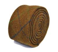 Frederick Thomas Designer Lana Tweed Uomo Cravatta - Marrone Verde Blu -