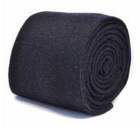 Frederick Thomas Designer Lana Tweed Uomo Cravatta - Scuro Blu Navy - Tinta