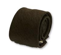 Frederick Thomas Designer Lino Cravatta da Uomo - Grigio Scuro Tinta Unita Slim